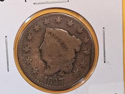 Better Date 1827 Coronet Head Large Cent