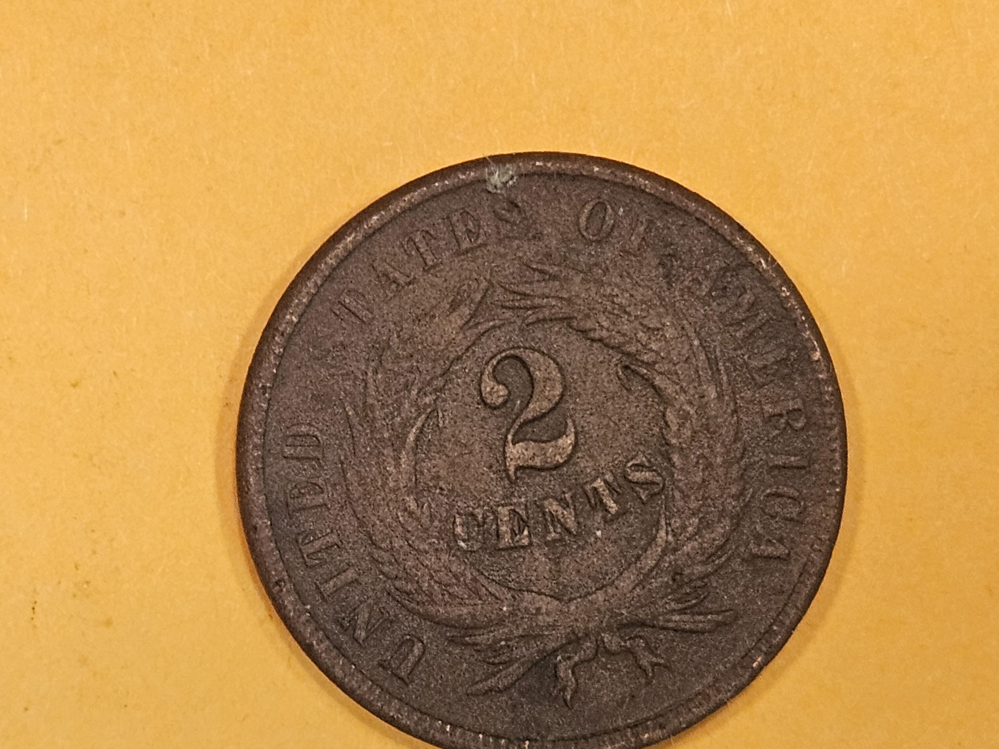 1865 Two Cent piece