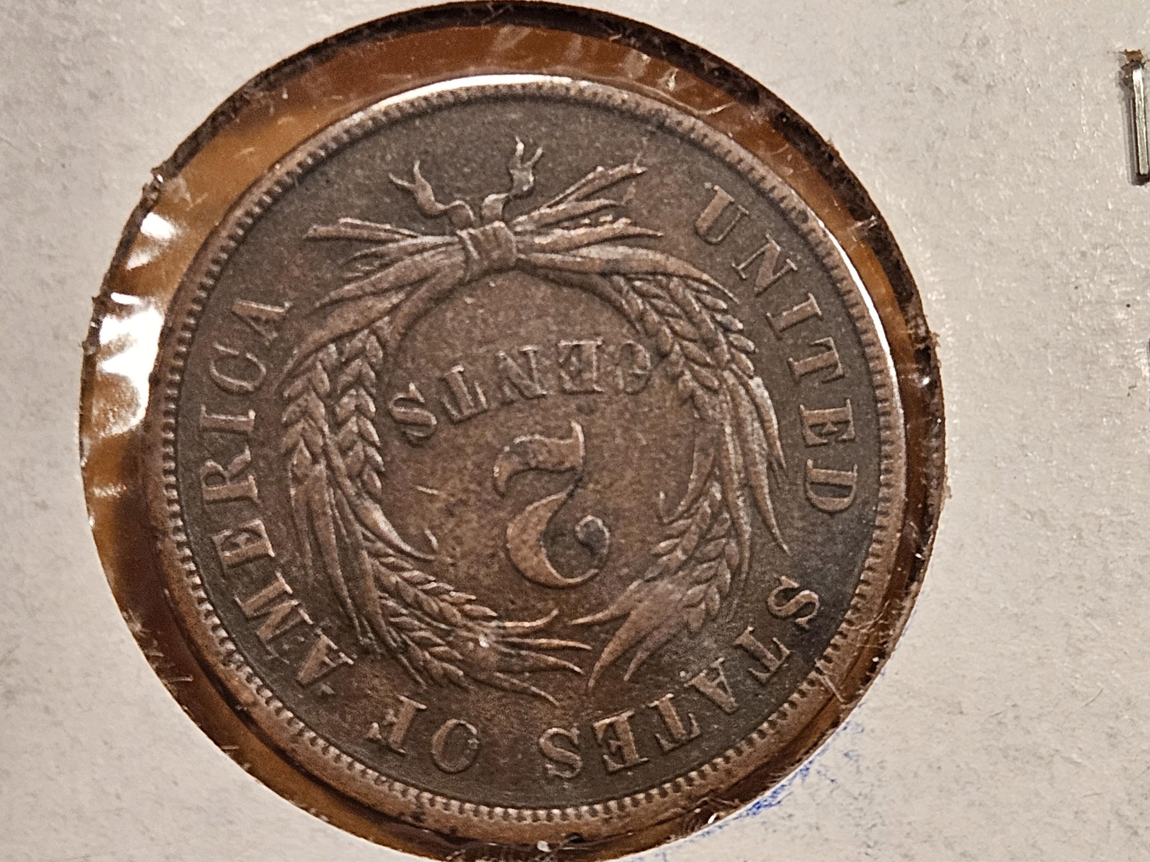 1864 Two Cent piece