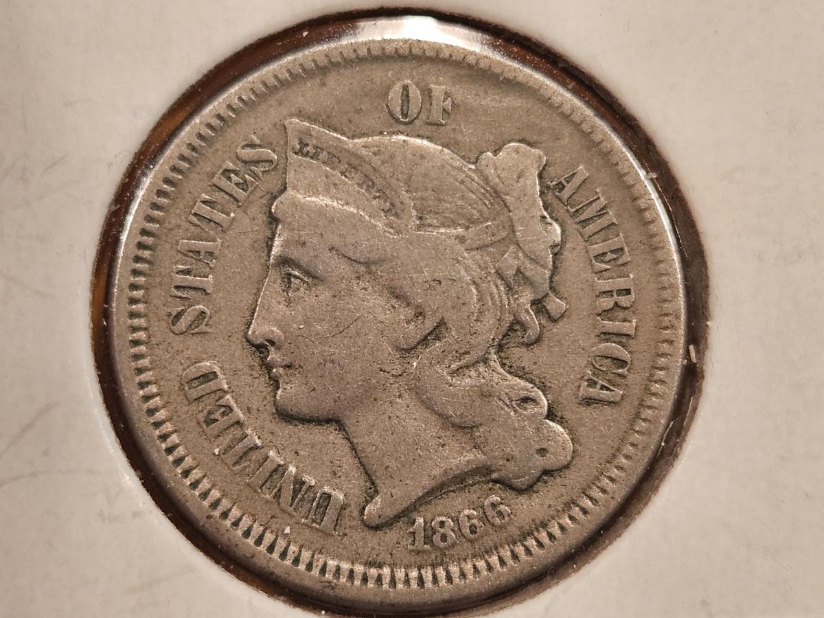 1866 Three Cent Nickel