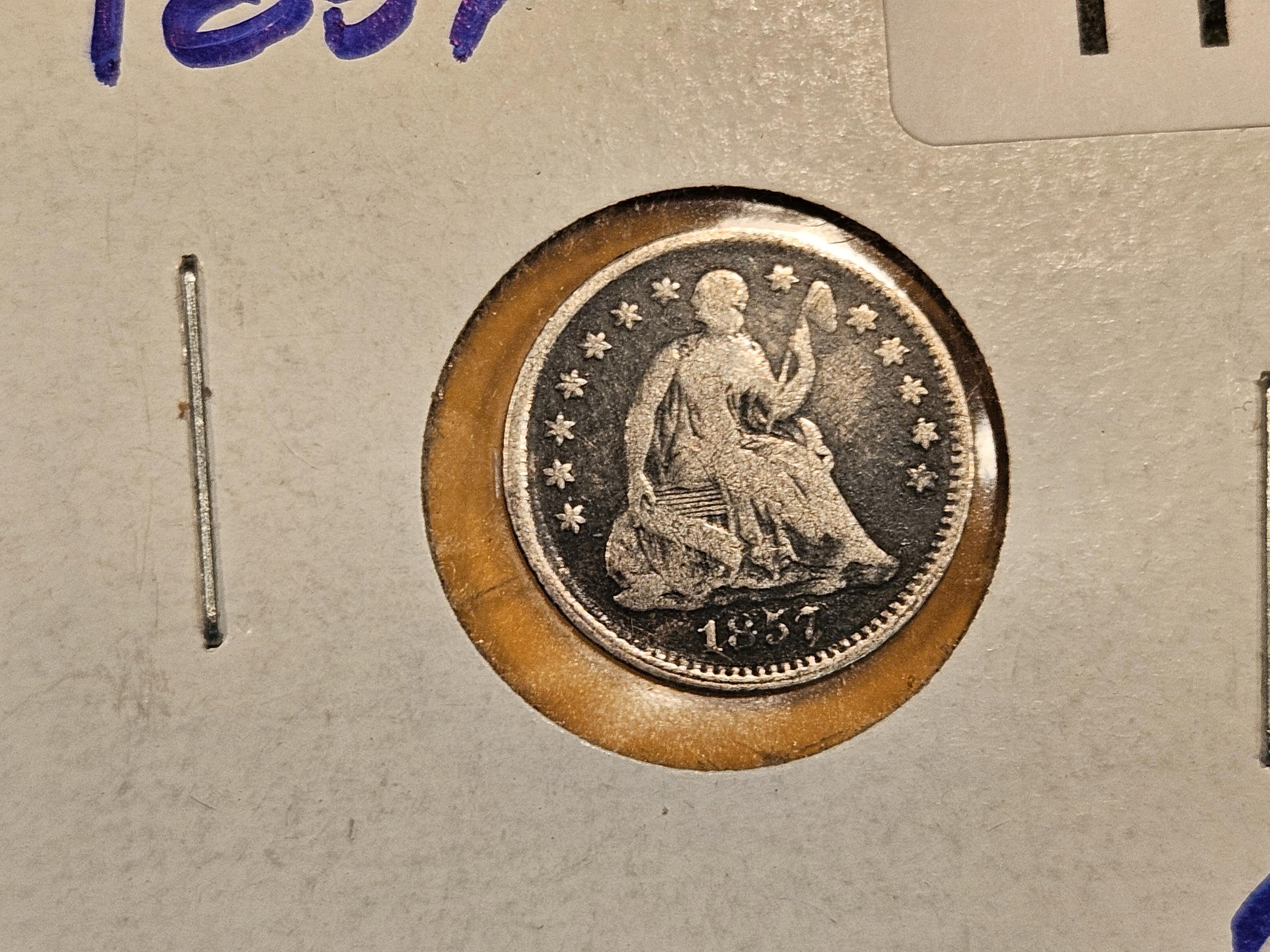 Three Seated Liberty Half-Dimes