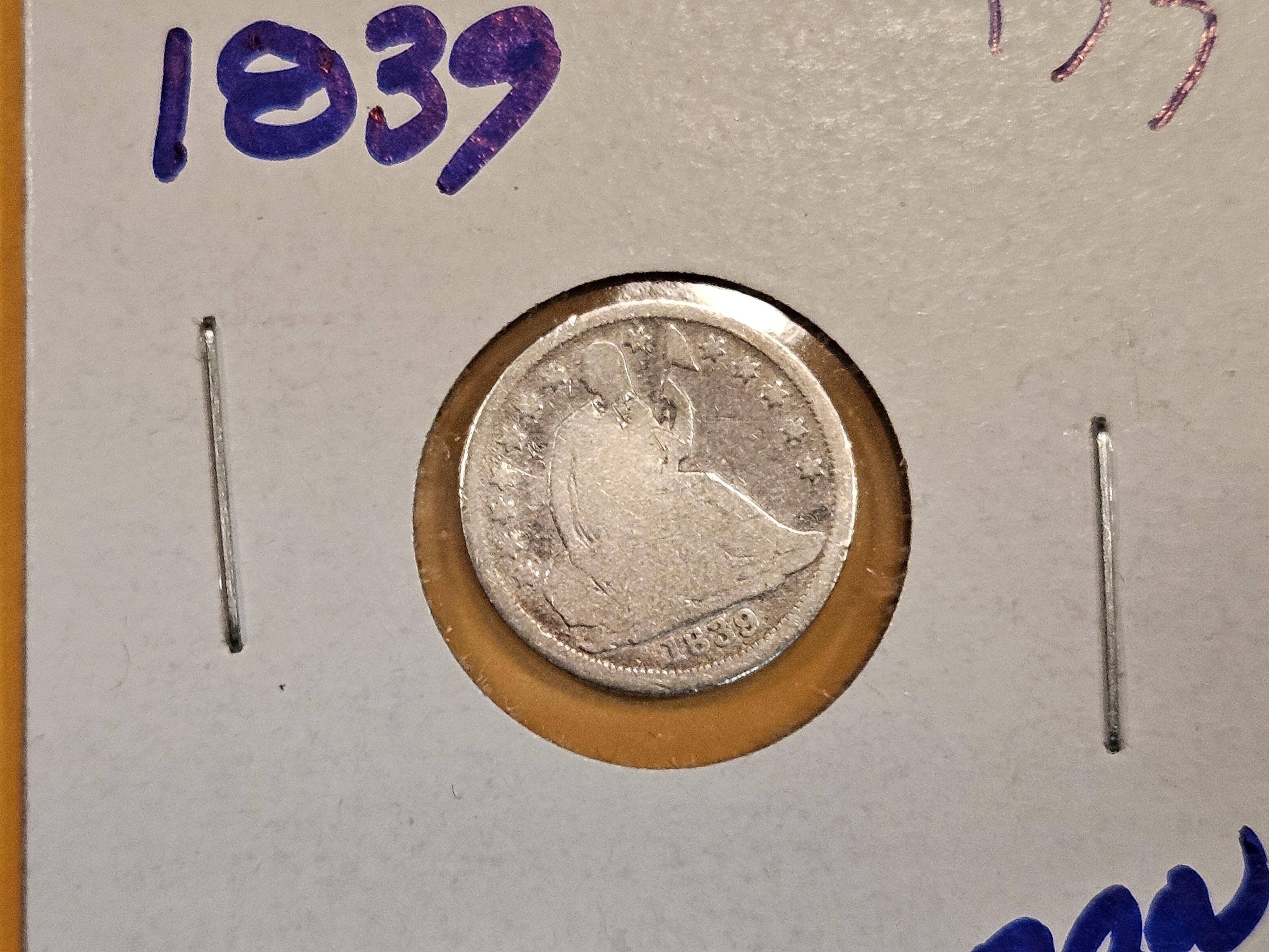 Three Seated Liberty Half-Dimes