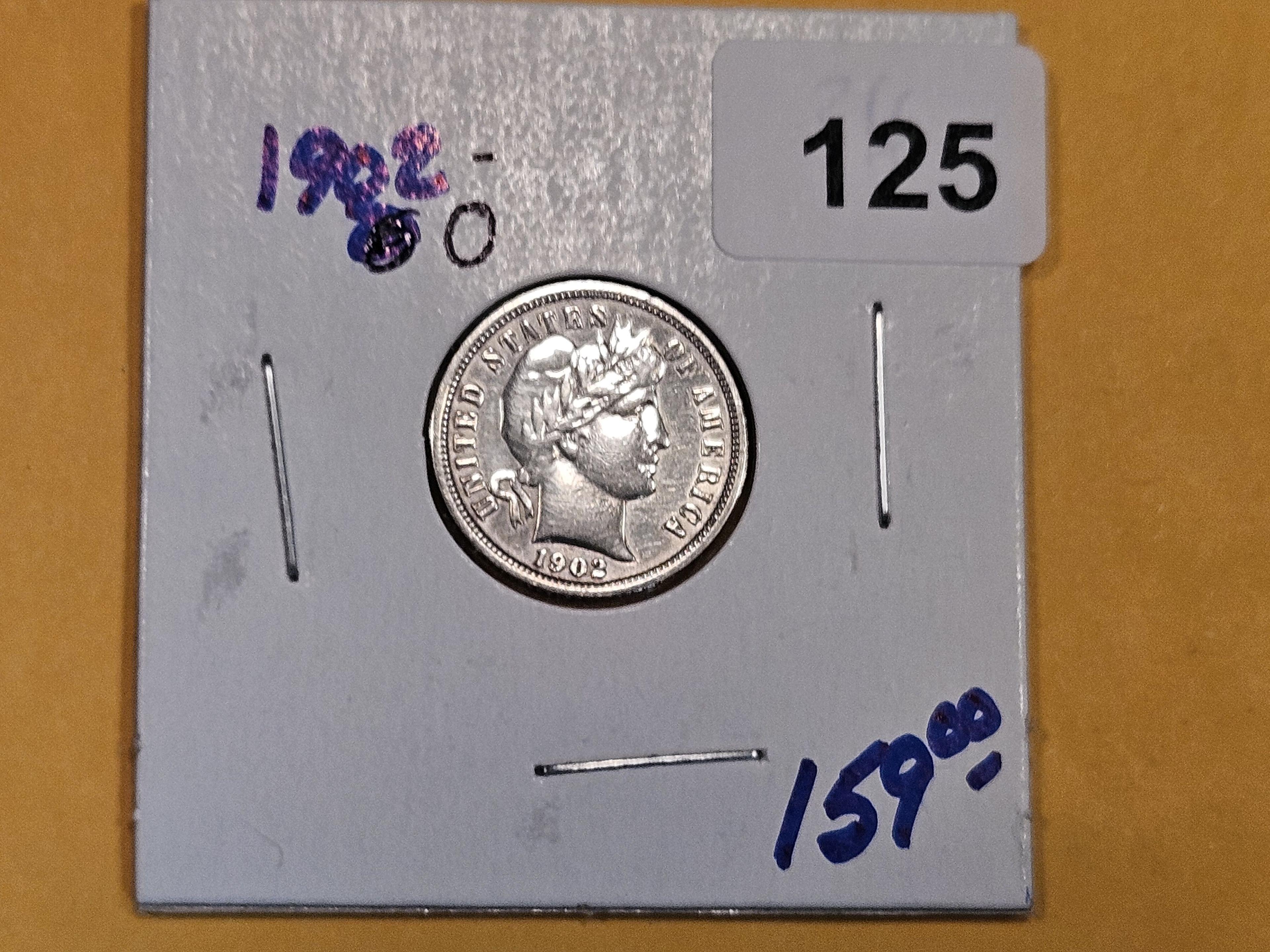 1902-O Barber Dime