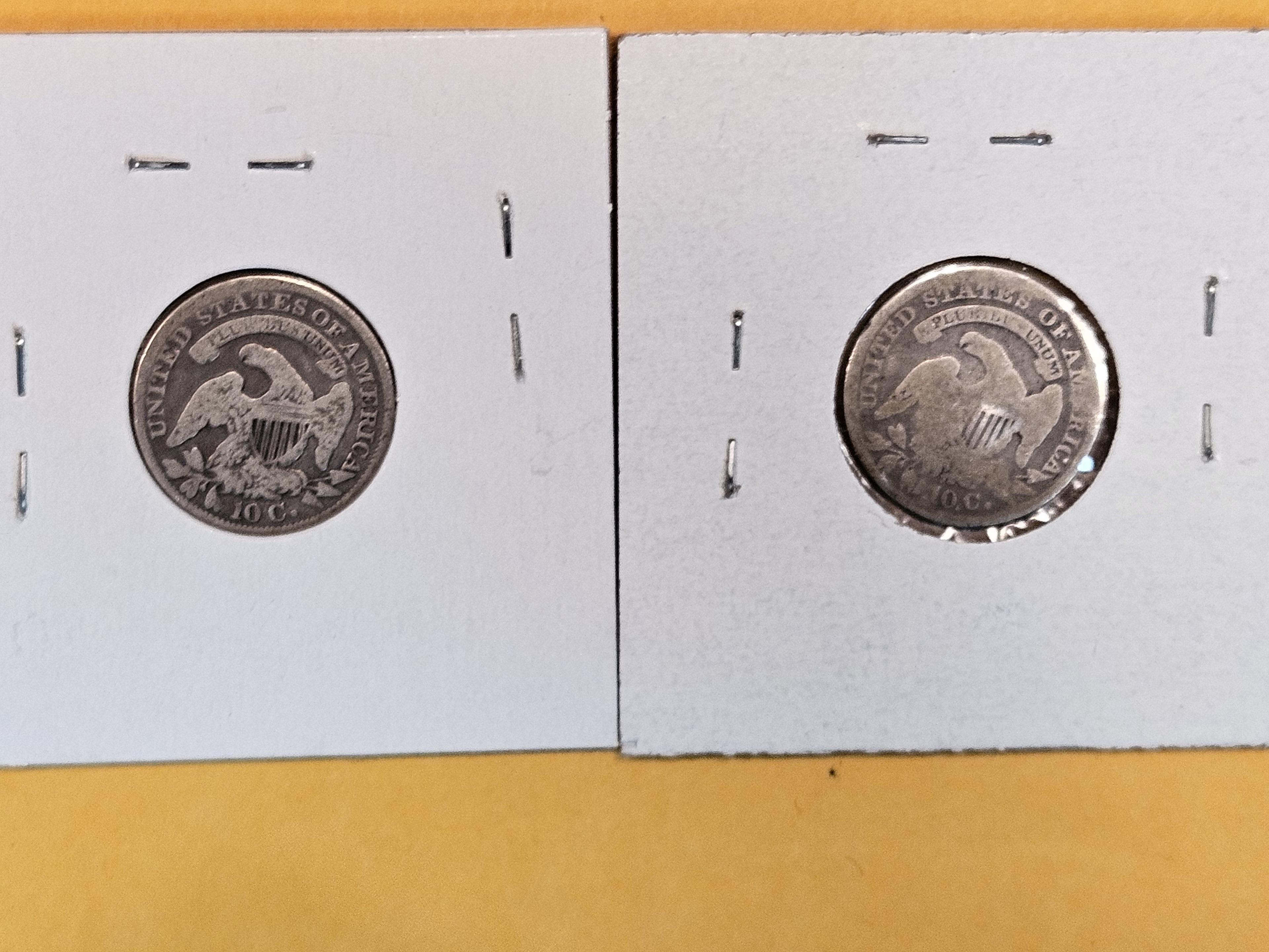 1832 and 1836 Capped Bust Dimes