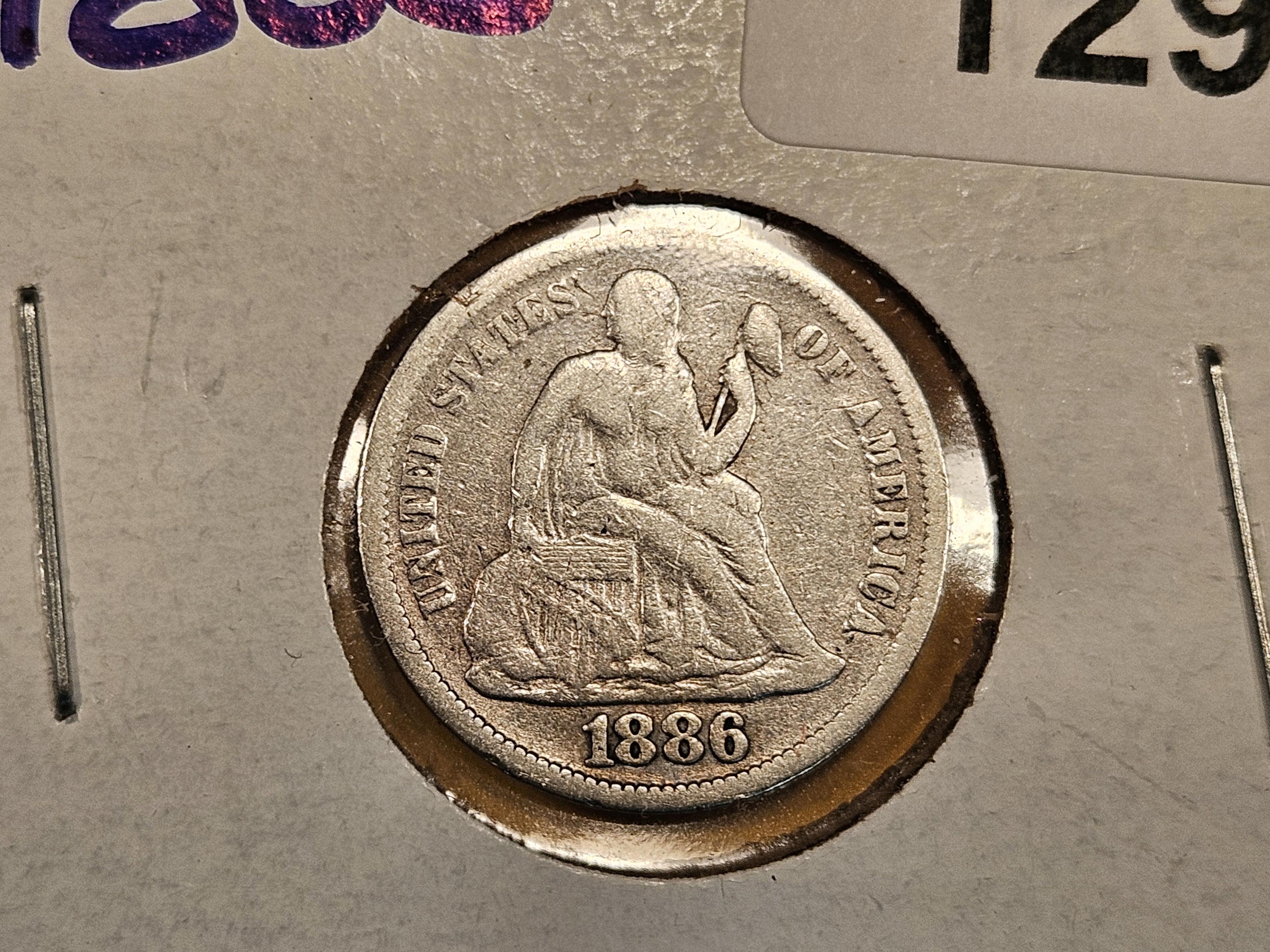 1884 and 1886 Seated Liberty Dimes