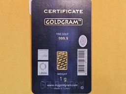 GOLD! Istanbul Gold Refinery One Gram .9999 fine gold bar