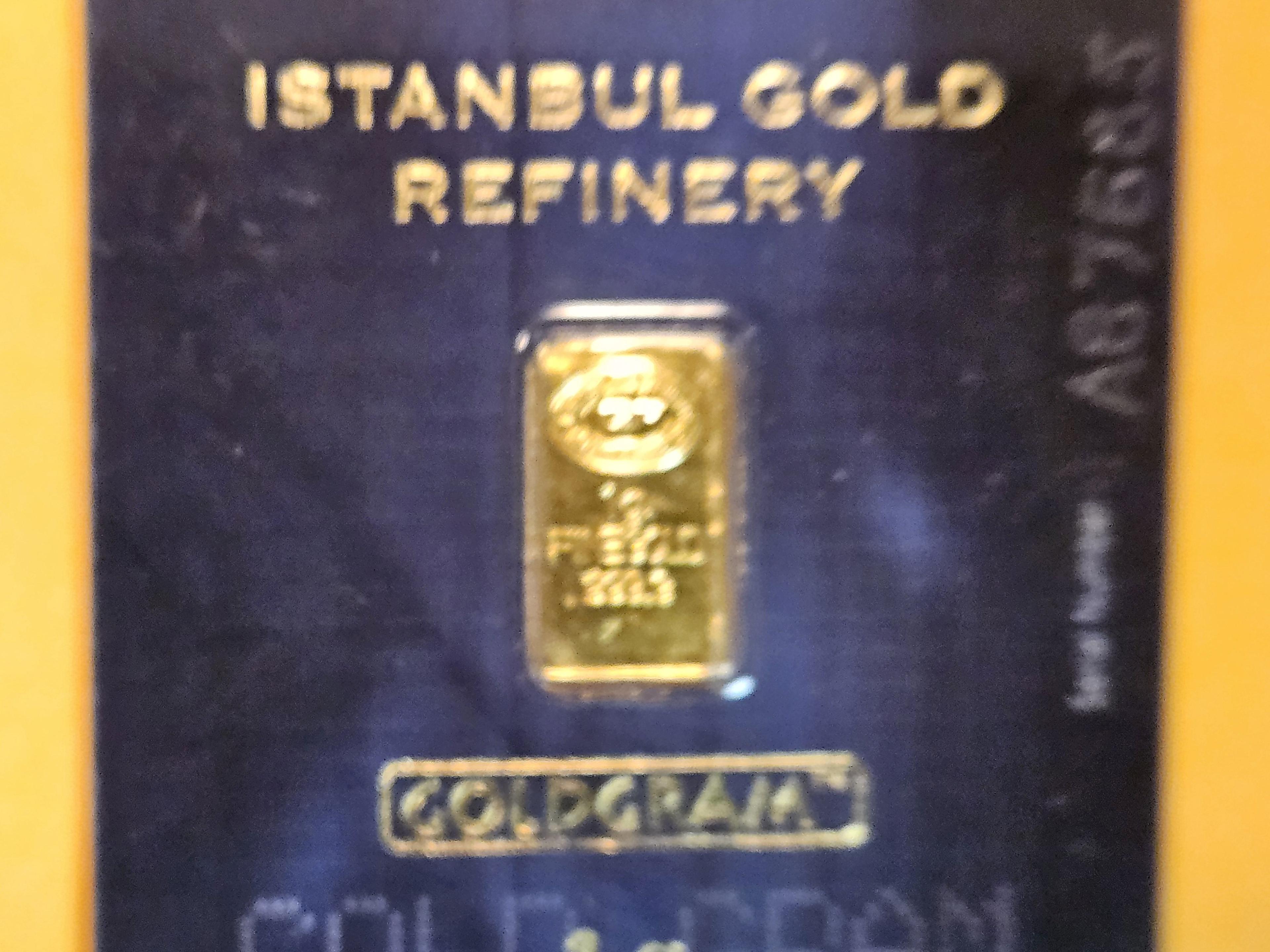 GOLD! Istanbul Gold Refinery One Gram .9999 fine gold bar