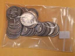 Thirty silver Washington Quarters