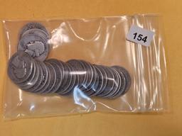 Twenty-eight silver Washington Quarters