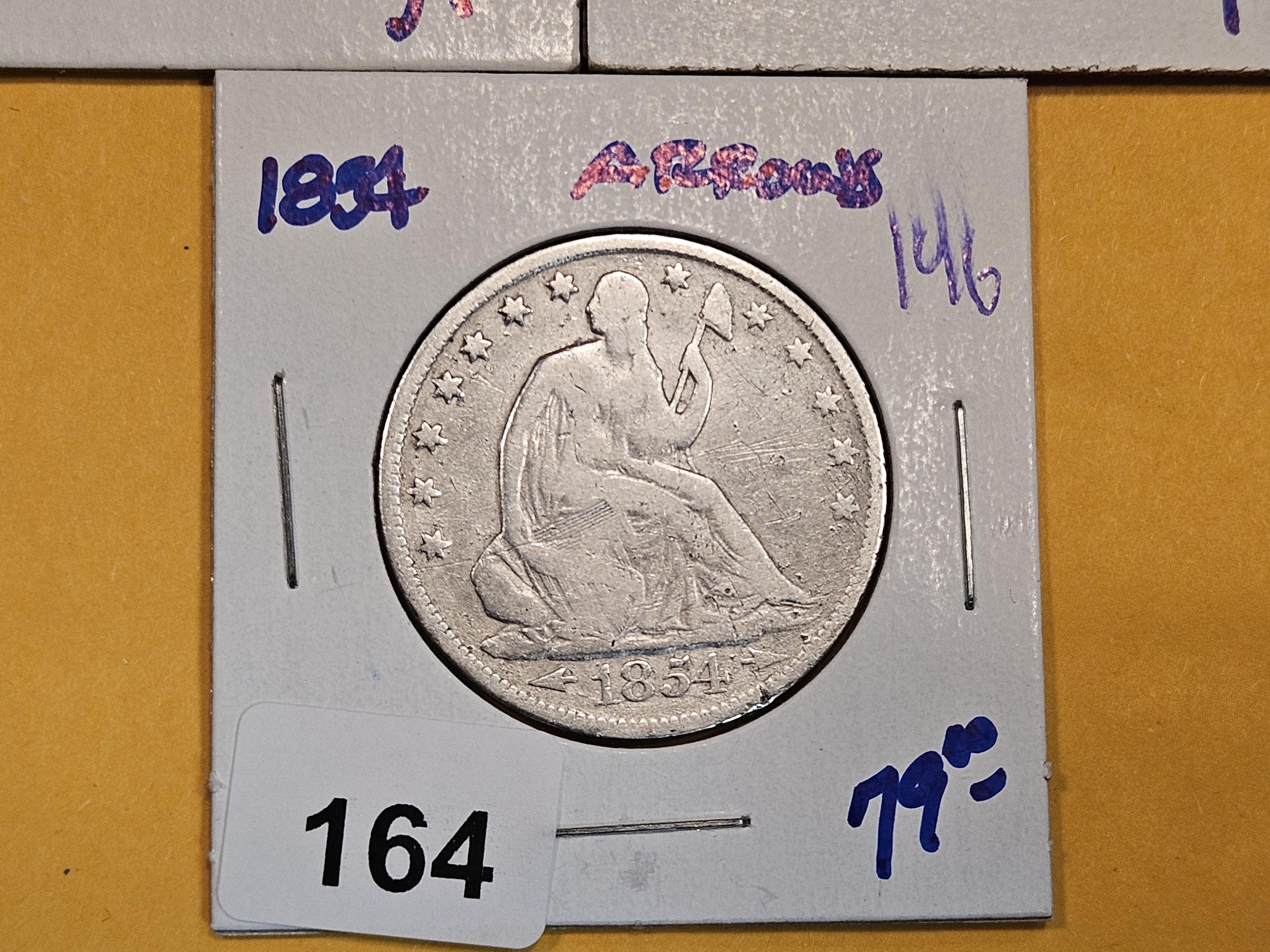 Three Seated Liberty Half Dollars