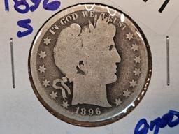 * Semi-key 1896-S Barber Half Dollar