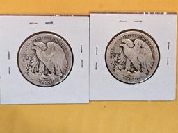 1916-D and 1919-S Walking Liberty Half Dollars