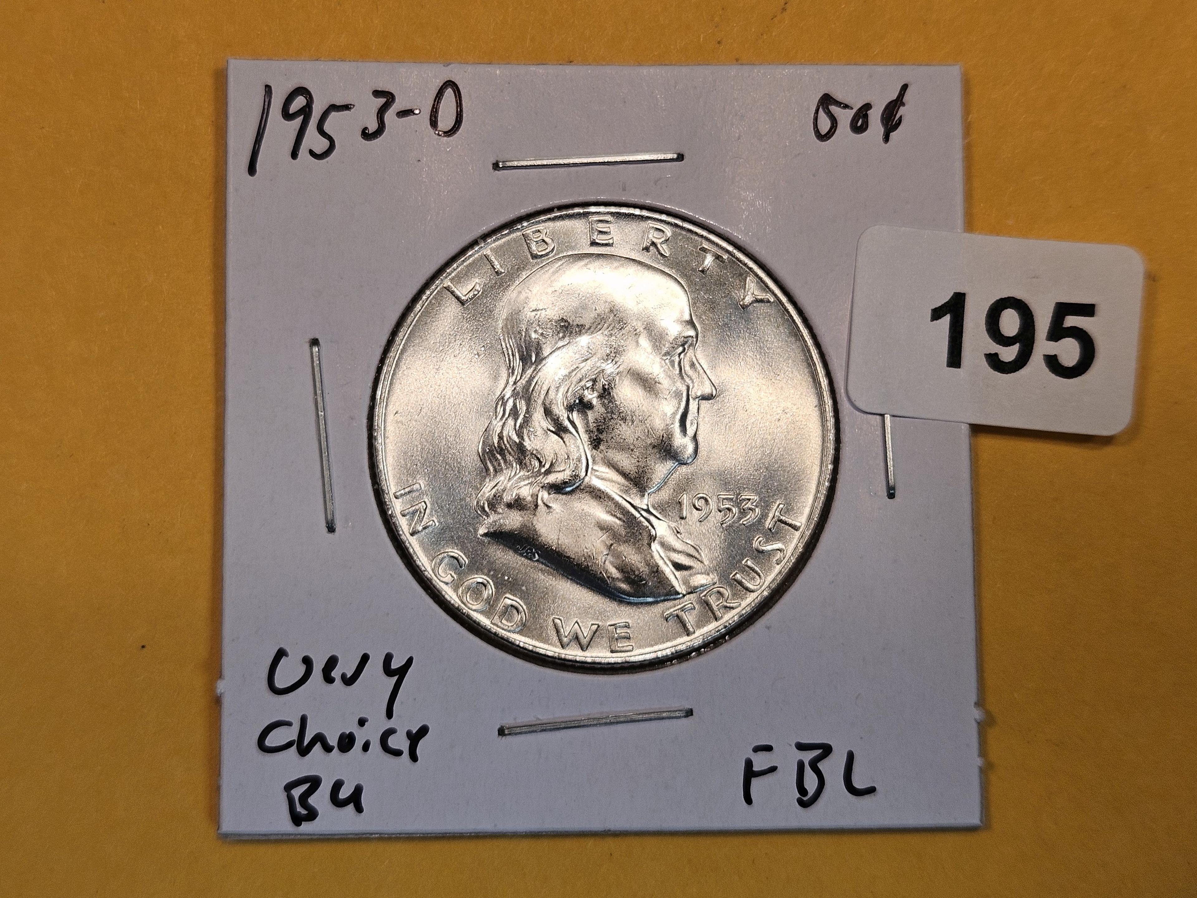 1953-D Franklin Half Dollar in Very Choice Brilliant Uncirculated