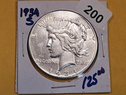 1934-S Peace Dollar