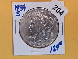 1934-S Peace Dollar