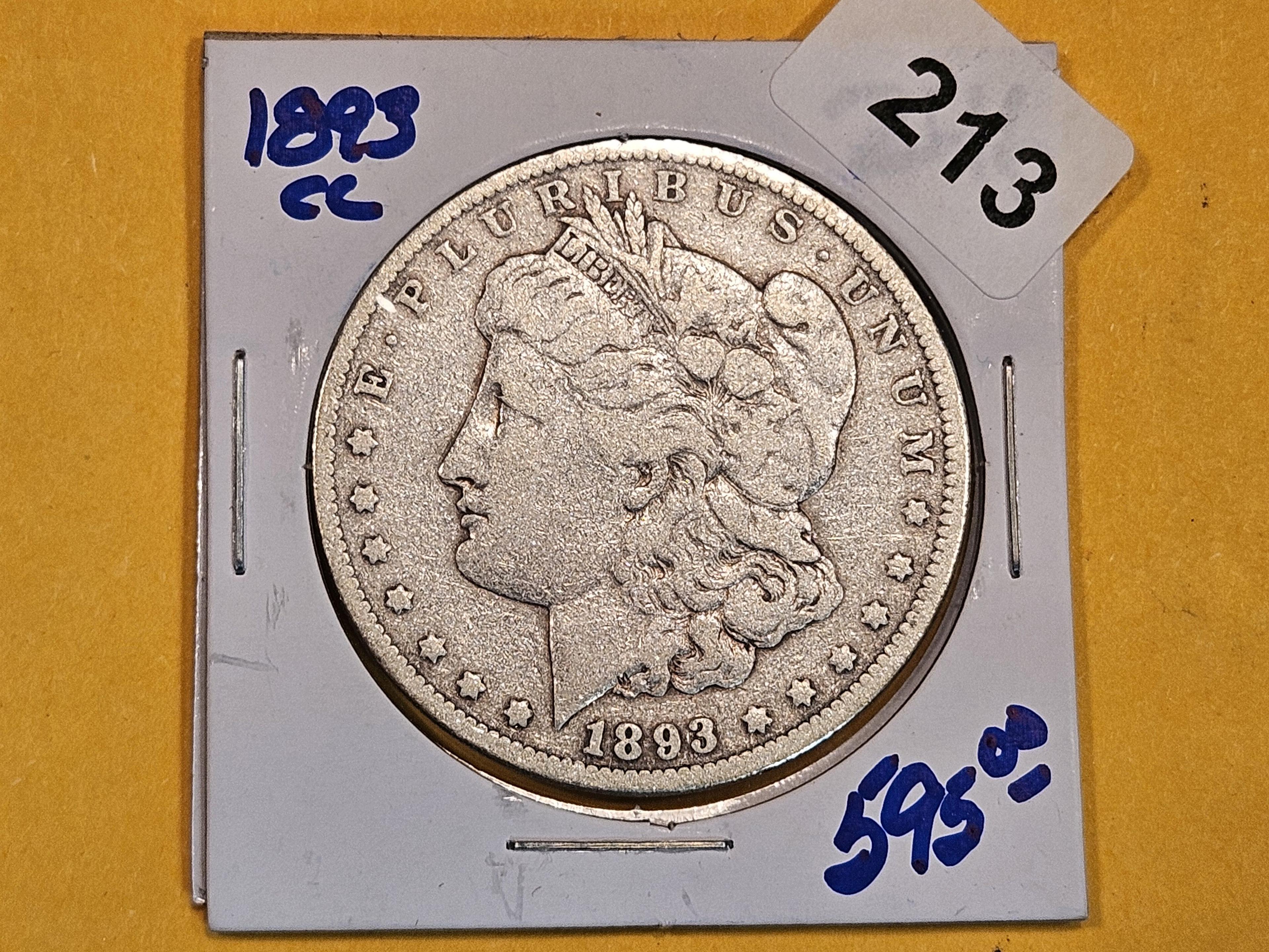 ** KEY DATE ** 1893-CC Morgan Dollar