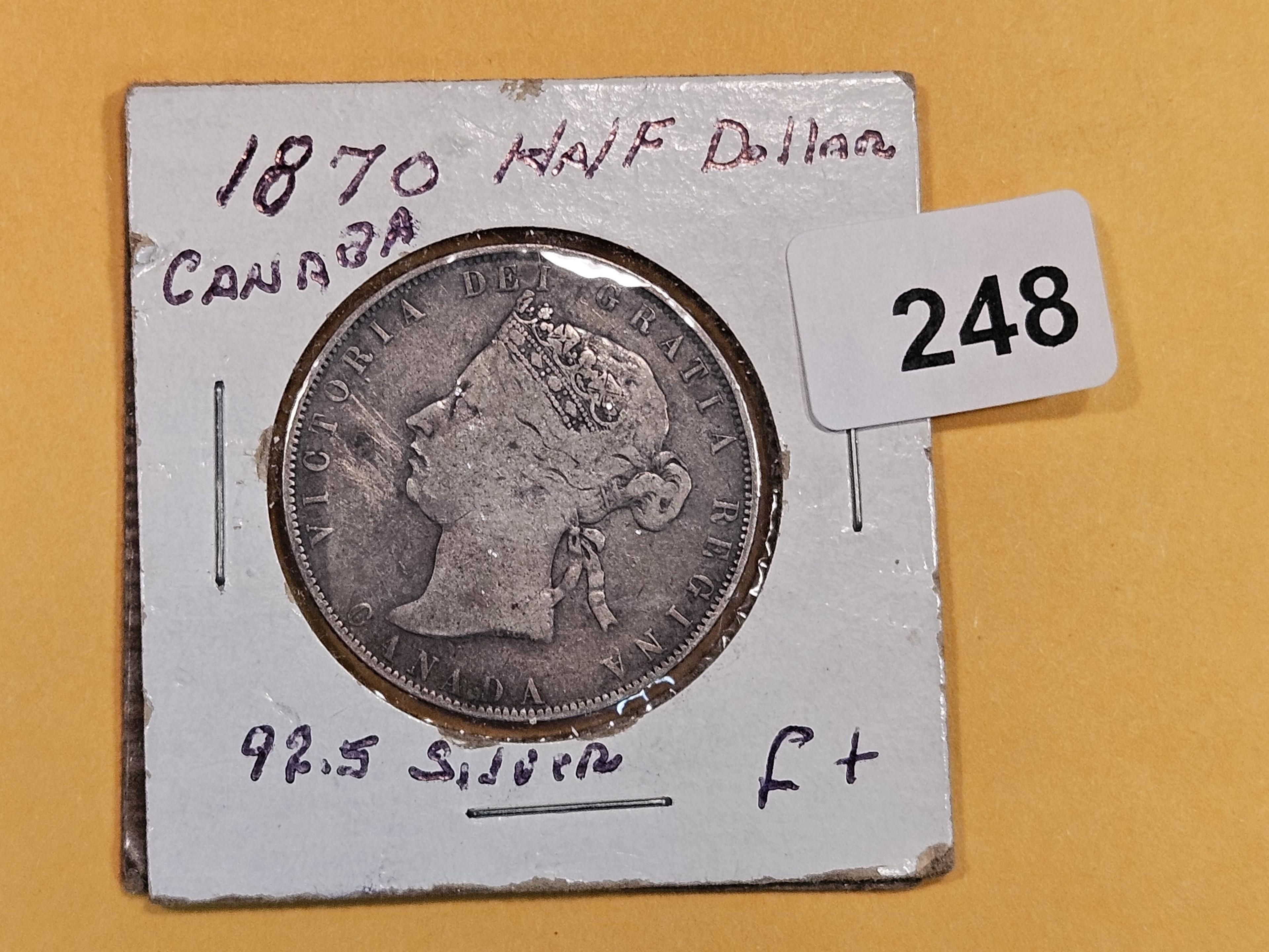 1870 Canada silver 50 cents