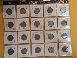 Nice group of forty-nine Canada 5 cent pieces