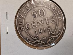 1918 Newfoundland 50 cents