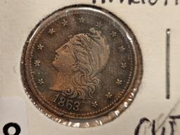 1863 Civil War Token in Uncirculated - details