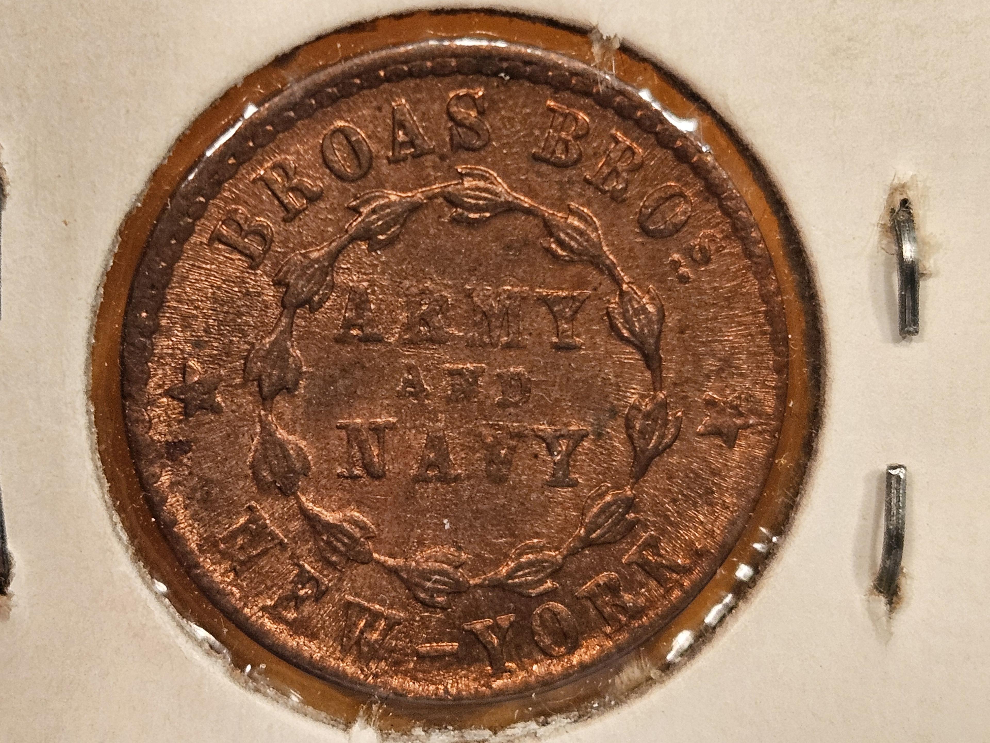 Civil War Token Merchant's Store Card in Uncirculated - details