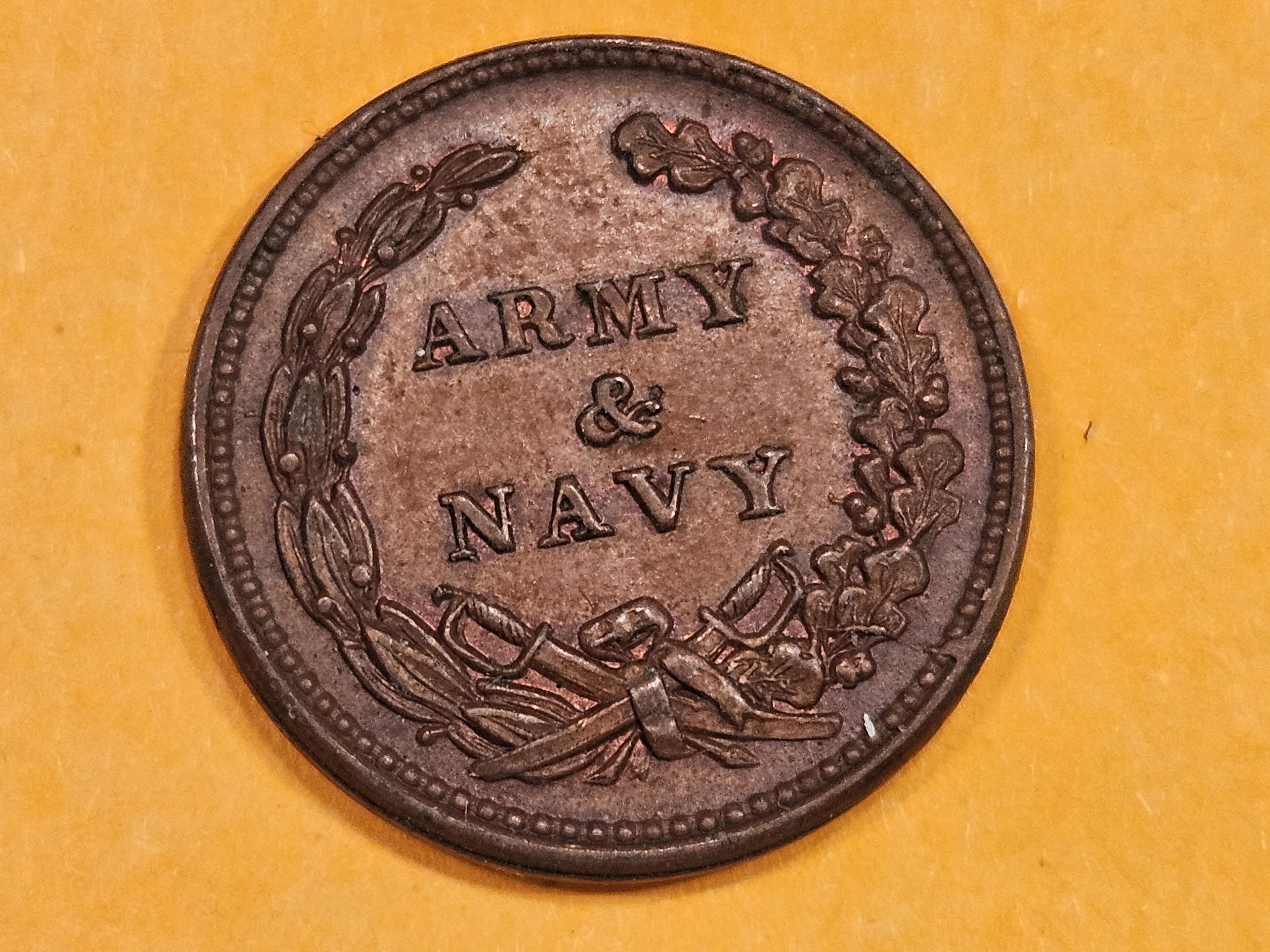 1863 Civil War Token in AU-UNC