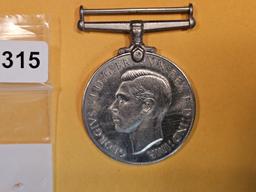Sterling Silver British Defense Medal