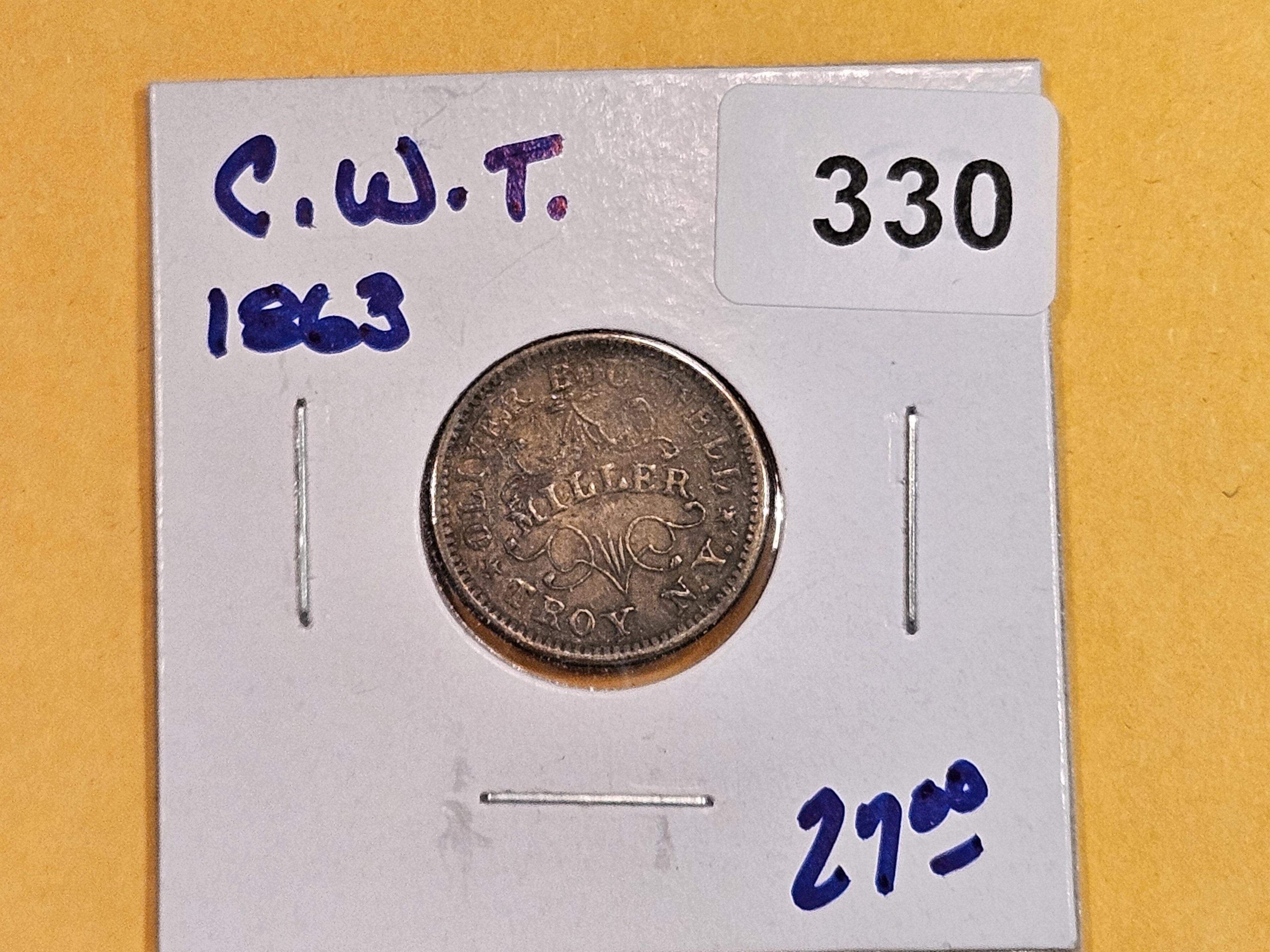 1863 Civil War Token Merchant's Store Card