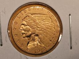 GOLD! 1912 Incuse Indian $2.5 Gold Quarter Eagle