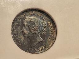 ANACS 1889 Canada Silver 5 cent in Extra Fine - 45