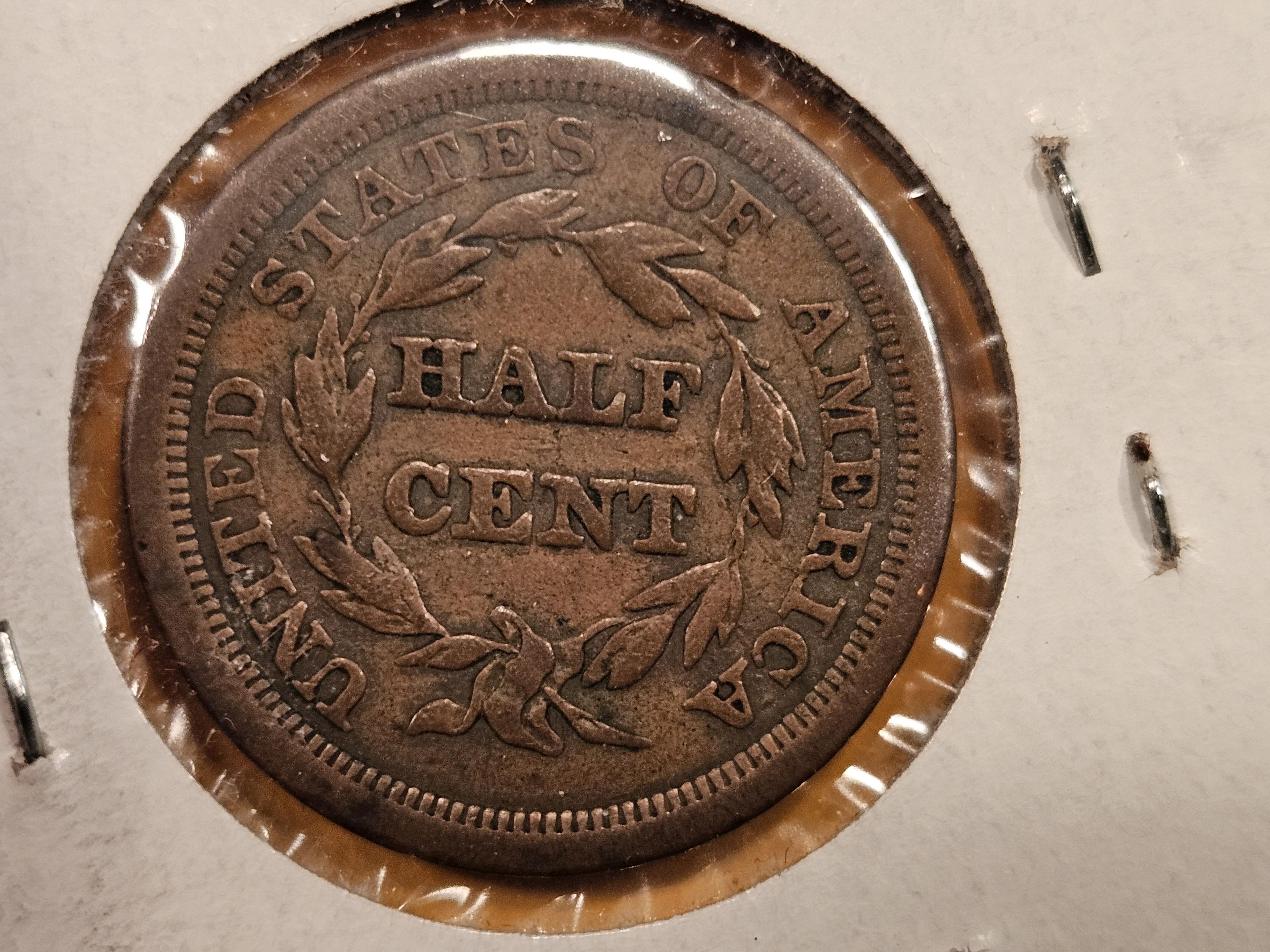 1851 Braided Hair Half Cent