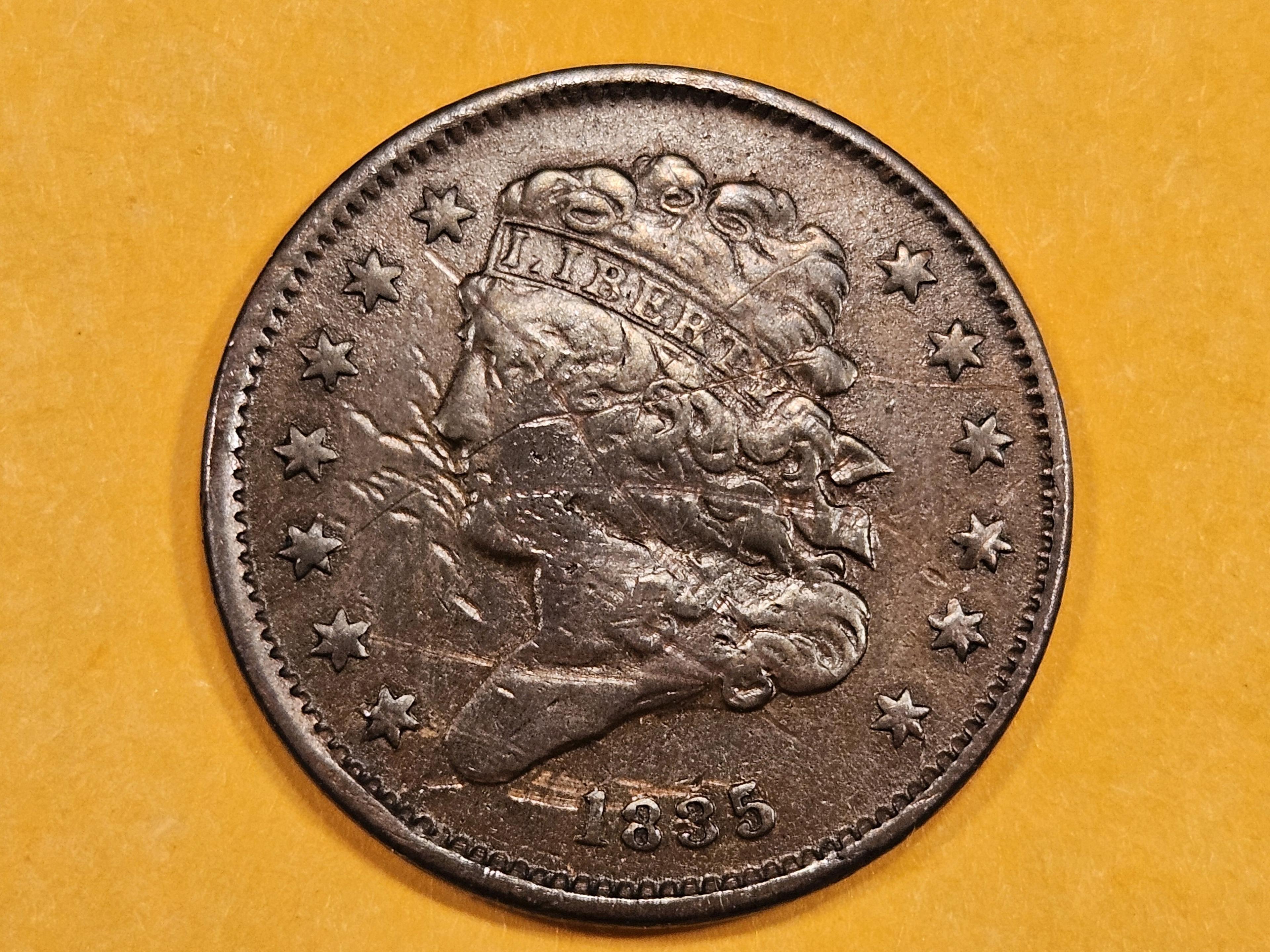 1835 Classic Head half-cent