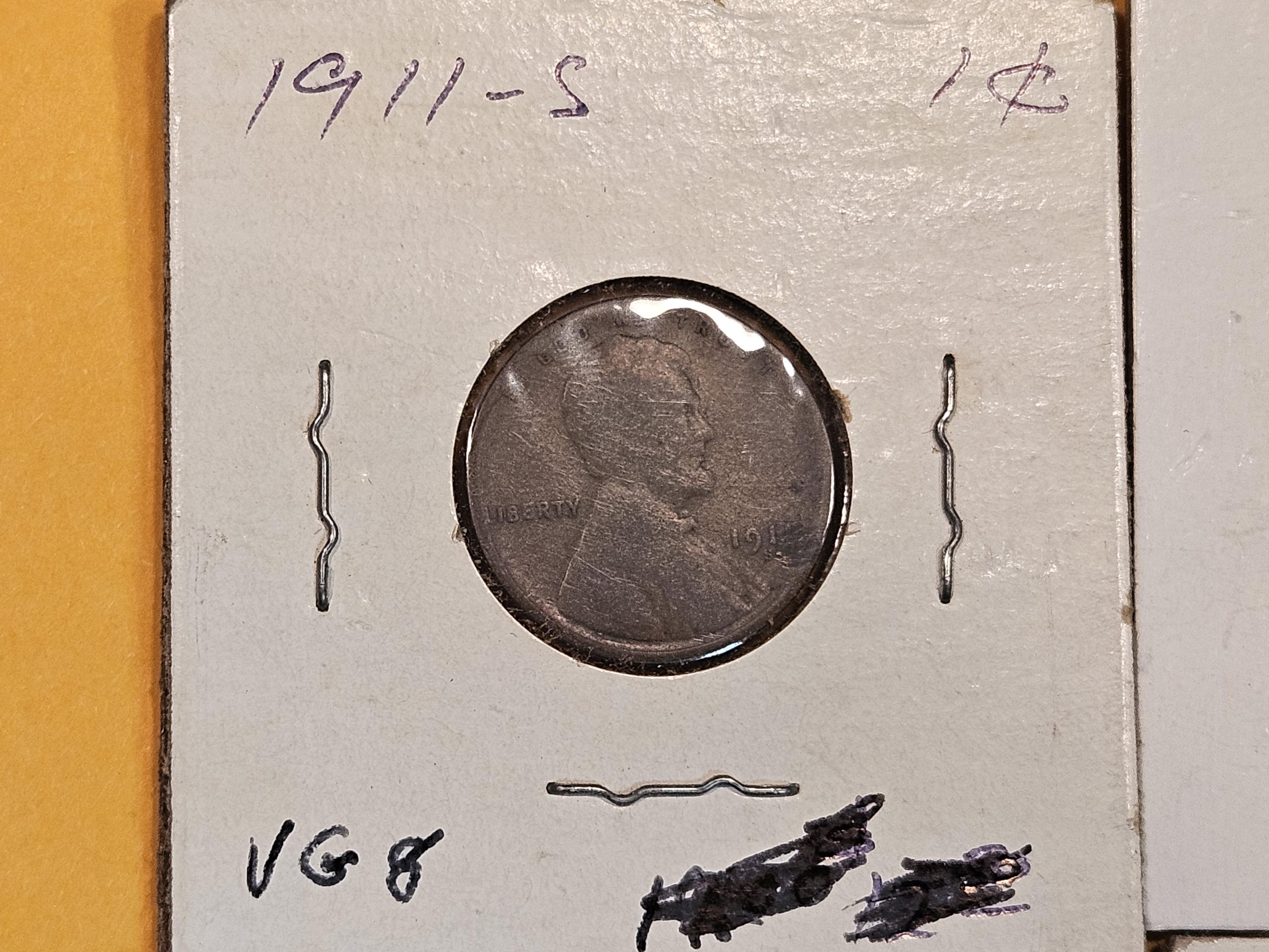 Seven Better Date small Wheat cents