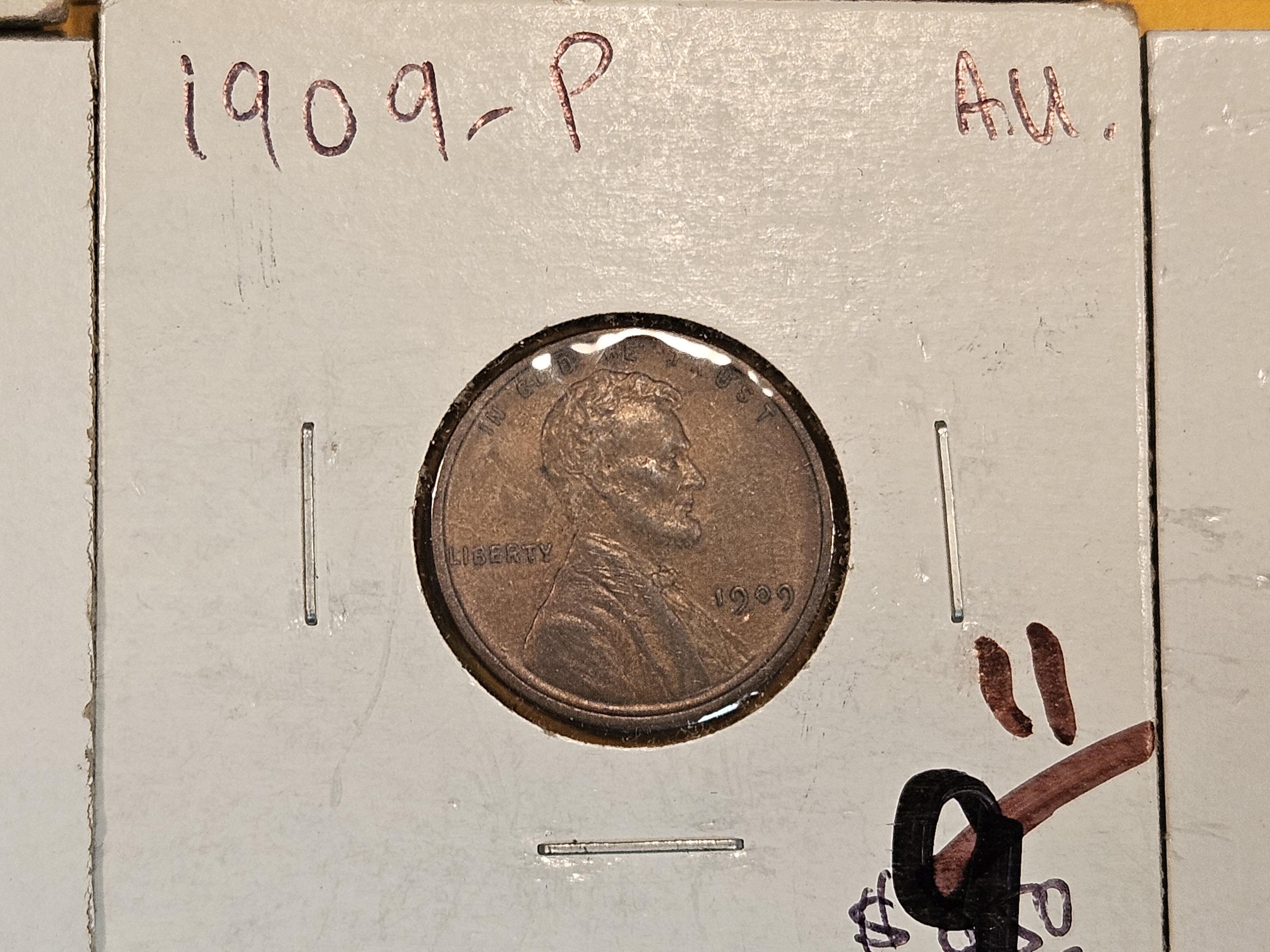 Seven Better Date small Wheat cents