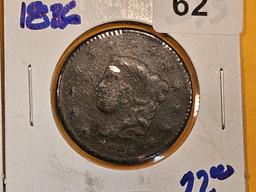 Four Coronet and Braided Hair Large Cent