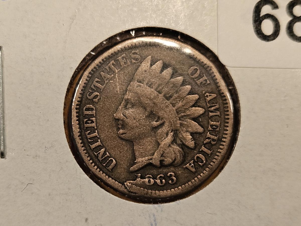 ERROR! 1863 Copper-Nickel Indian Cent