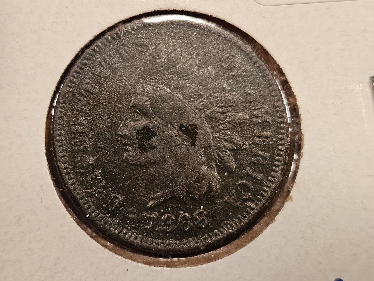 Semi-key 1868 Indian Cent