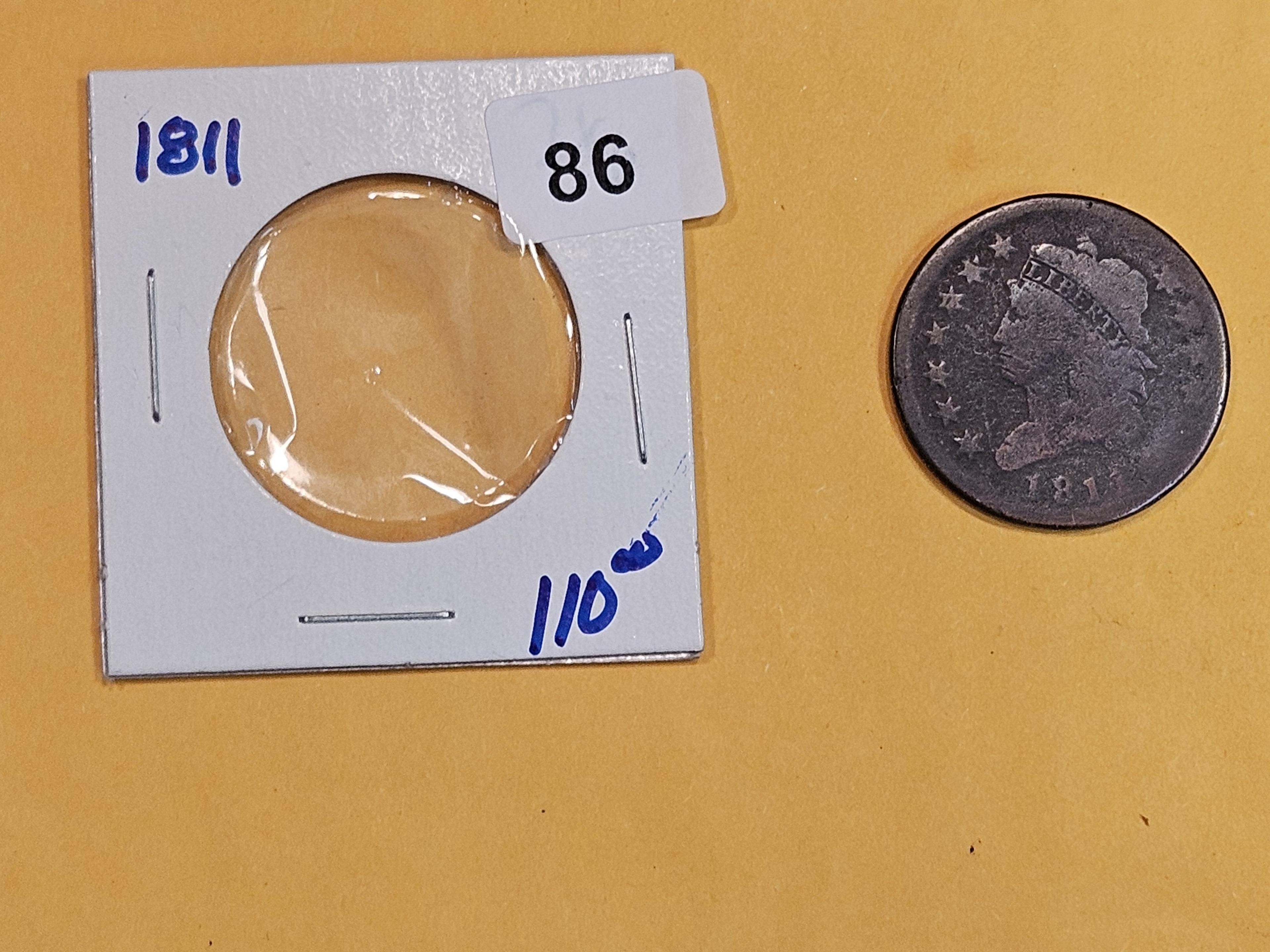 * Semi-Key 1811 Classic Head Large Cent