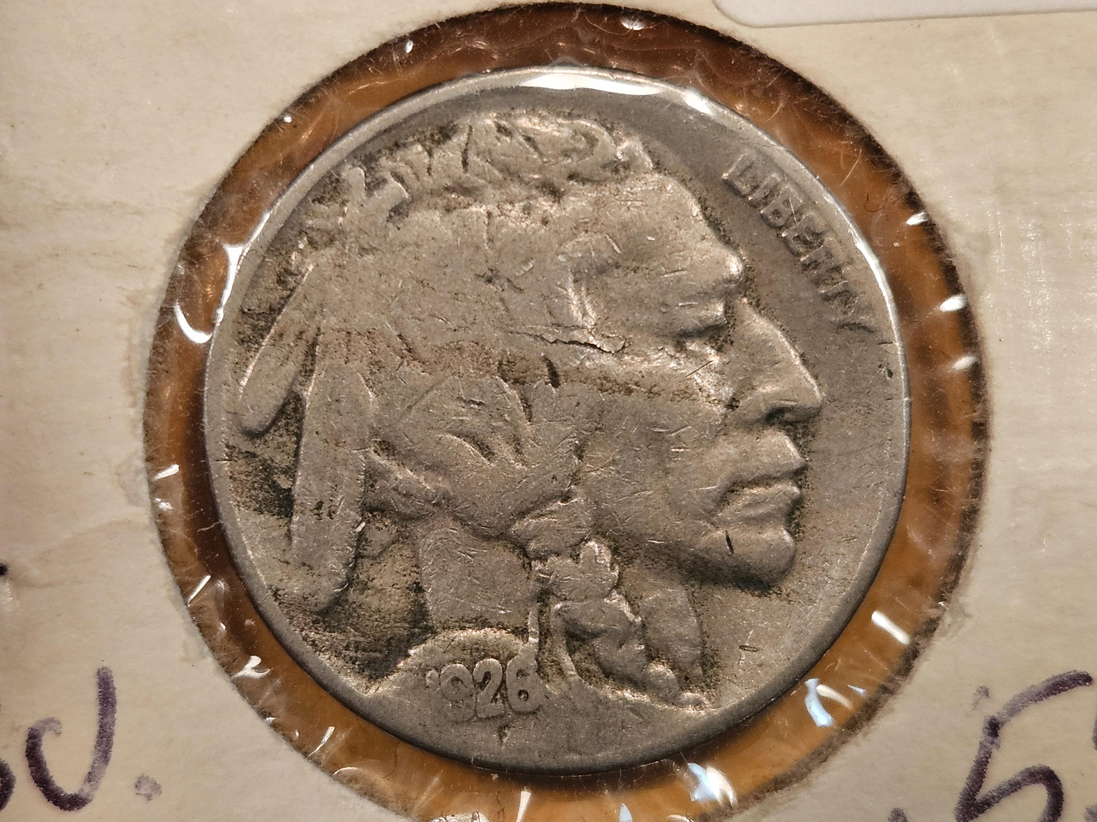 * Semi-key 1926-S Buffalo Nickel in VG to Fine