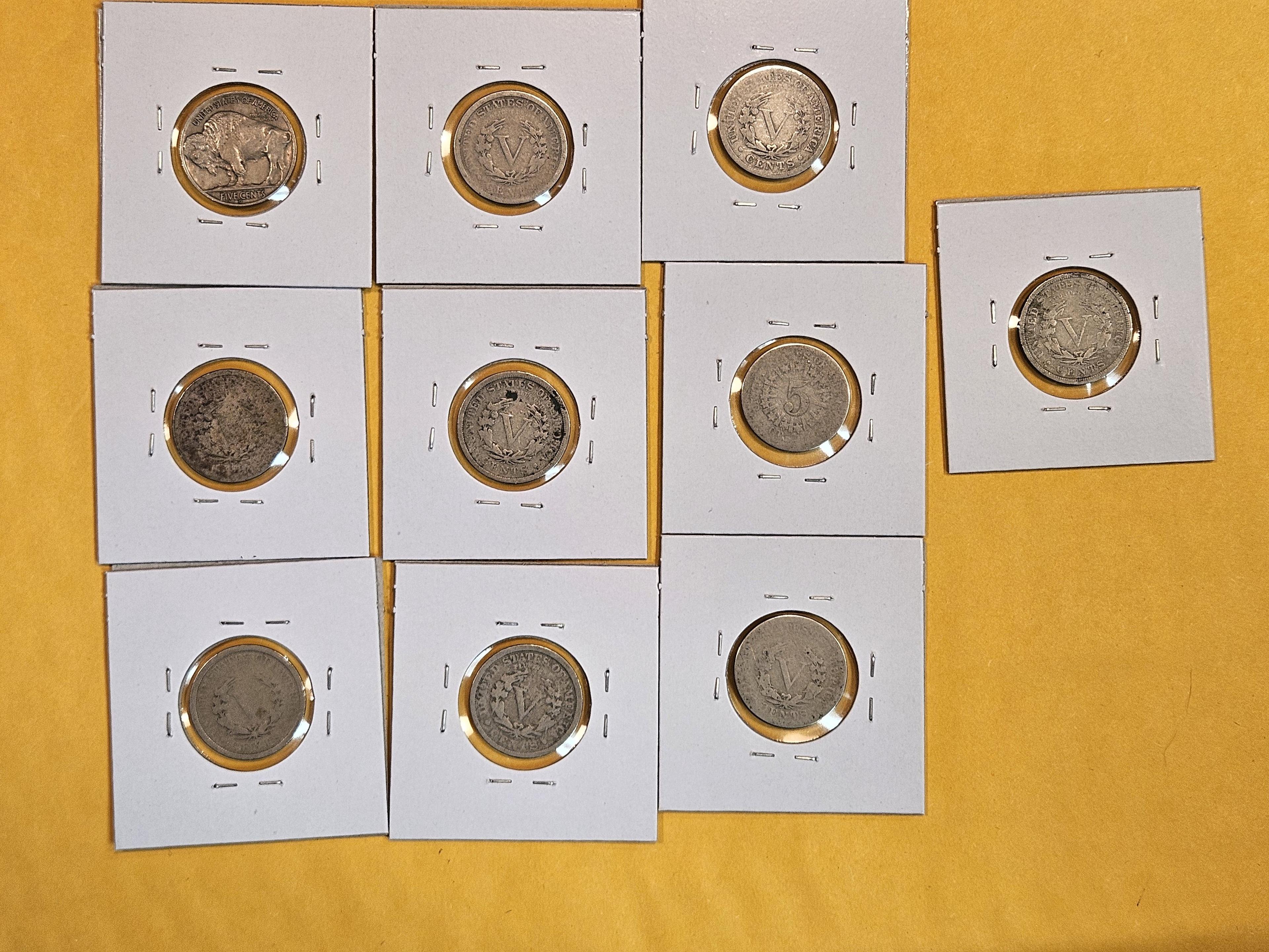 Ten mixed Nickels