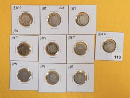 Ten mixed Nickels