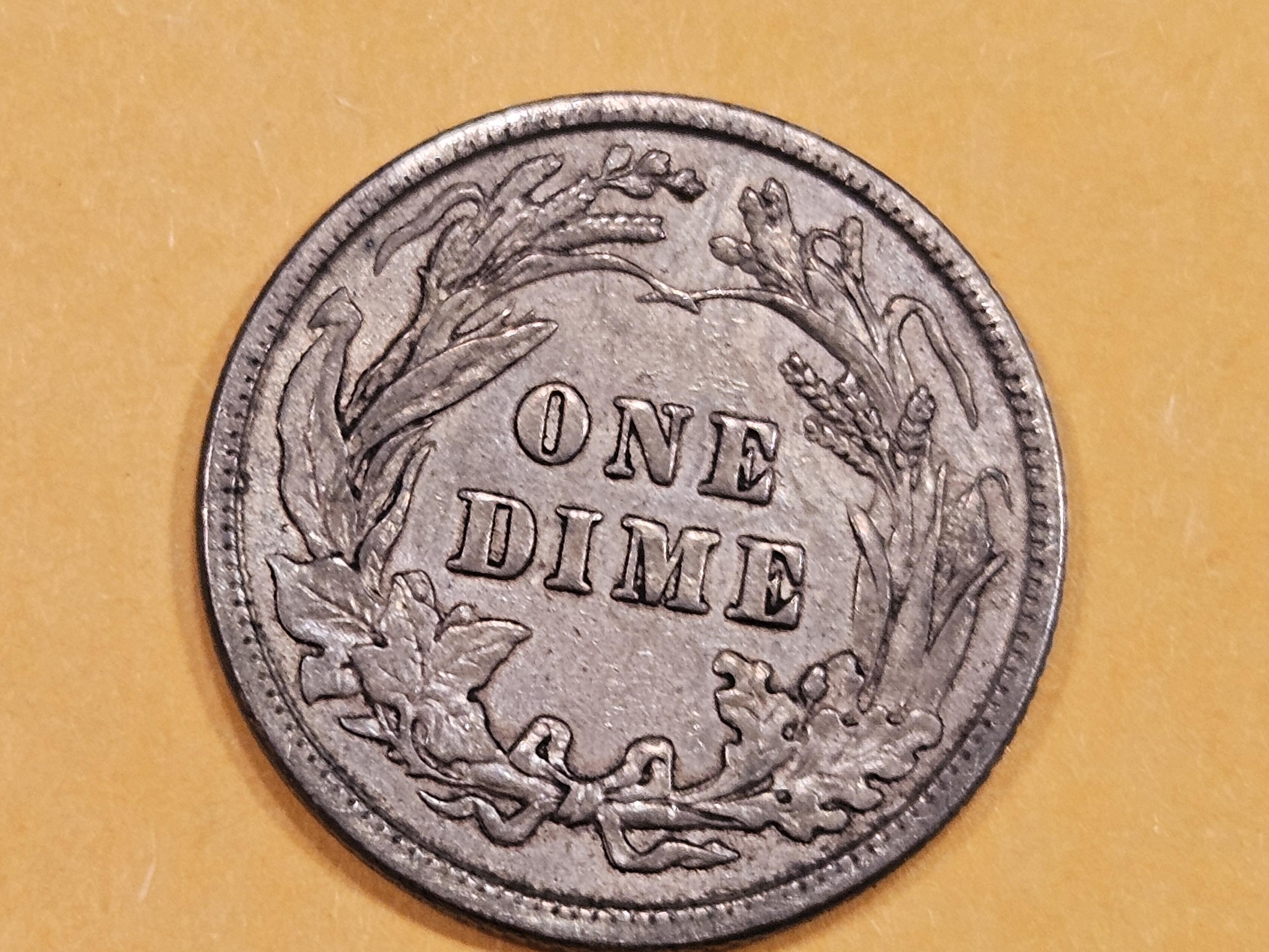 Nicer 1912 Barber Dime