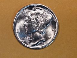 GEM Brilliant Uncirculated 1940-S Mercury Dime