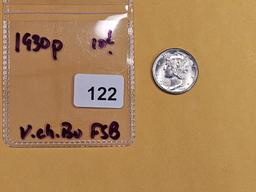 Very Choice Brilliant Uncirculated 1930 Mercury Dime FSB