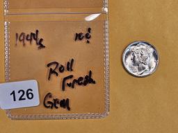 GEM Brilliant Uncirculated 1944-S Mercury Dime