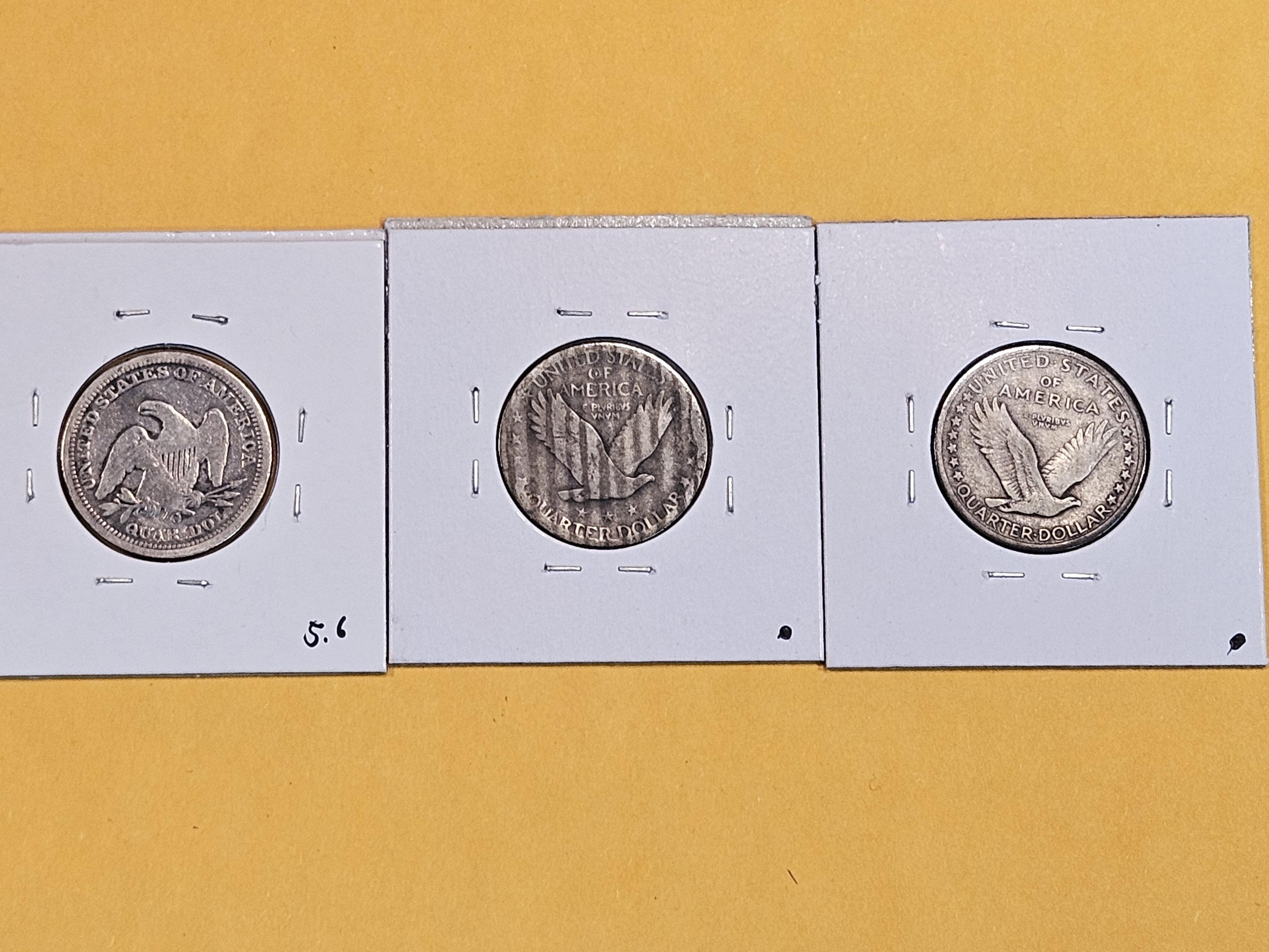 Three better mixed silver Quarters