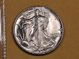 * Very Choice Brilliant Uncirculated 1943 Walking Liberty Half Dollar