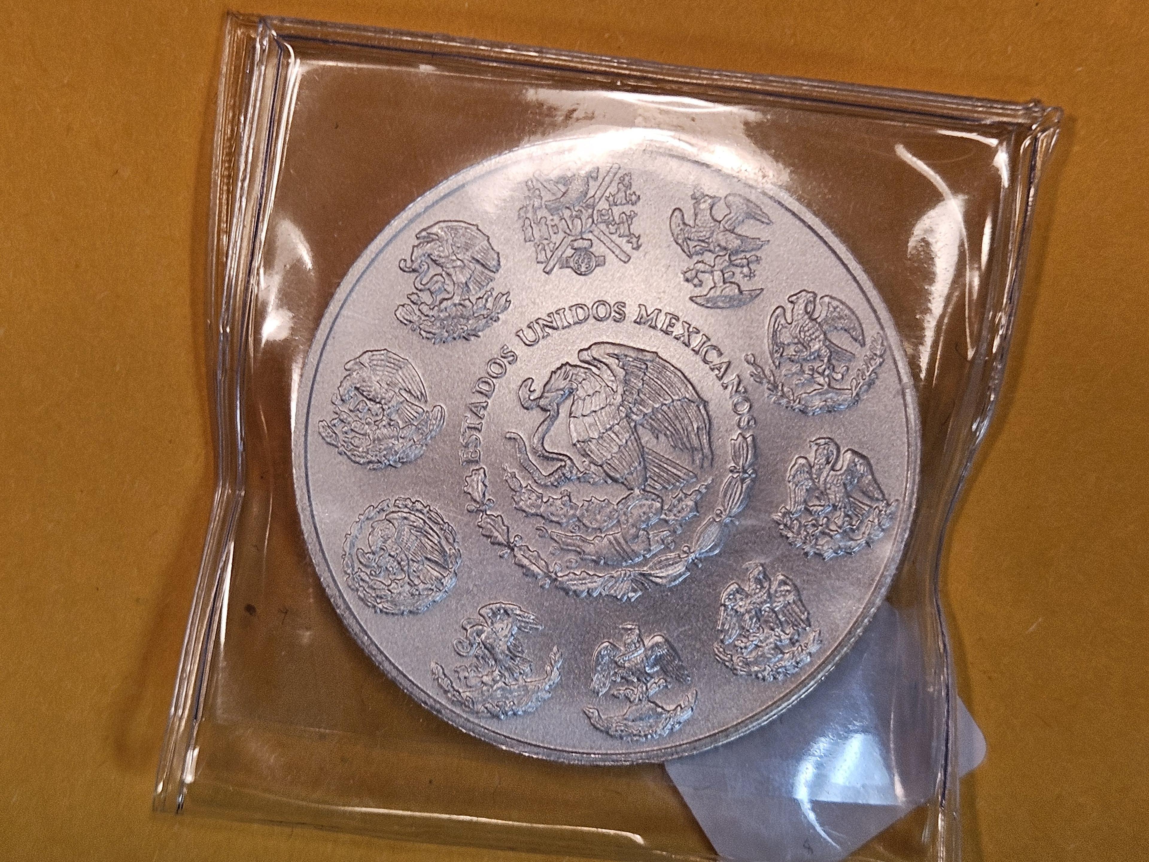 GEM Brilliant Uncirculated 2022 Mexico one silver onza