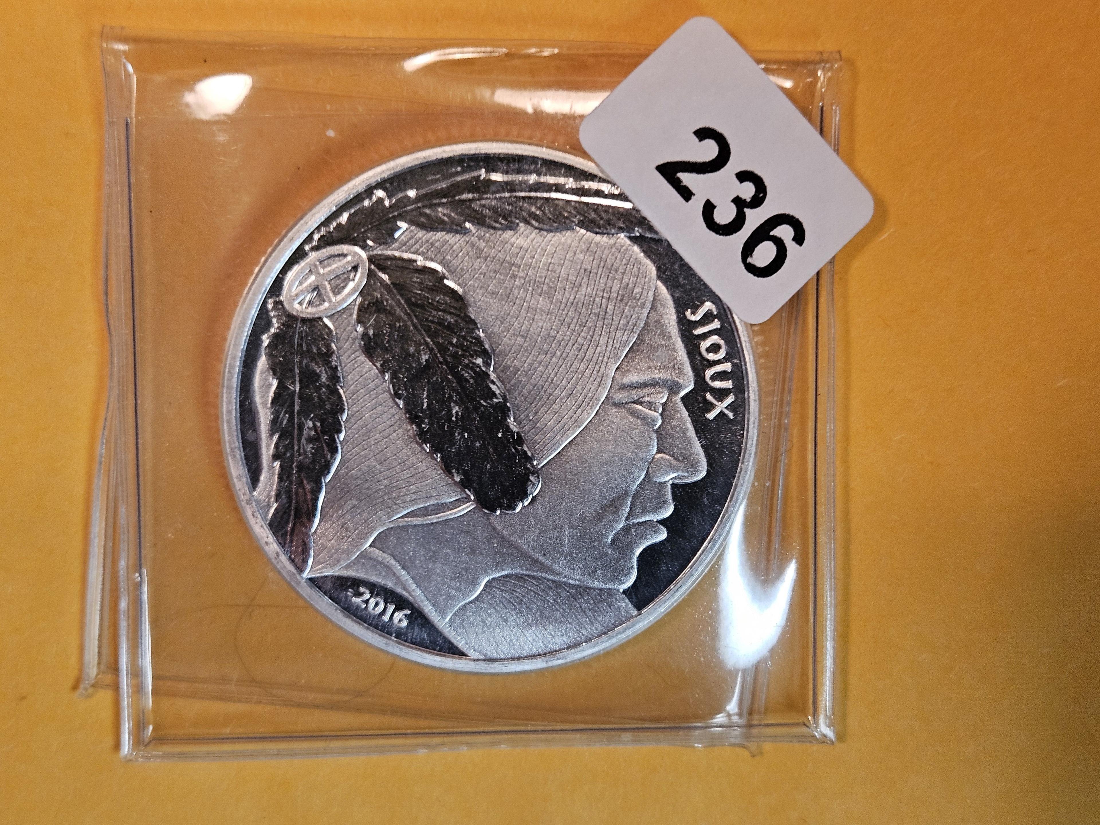 GEM Proof Deep Cameo 2016 Sioux Sovereign Nation silver Dollar