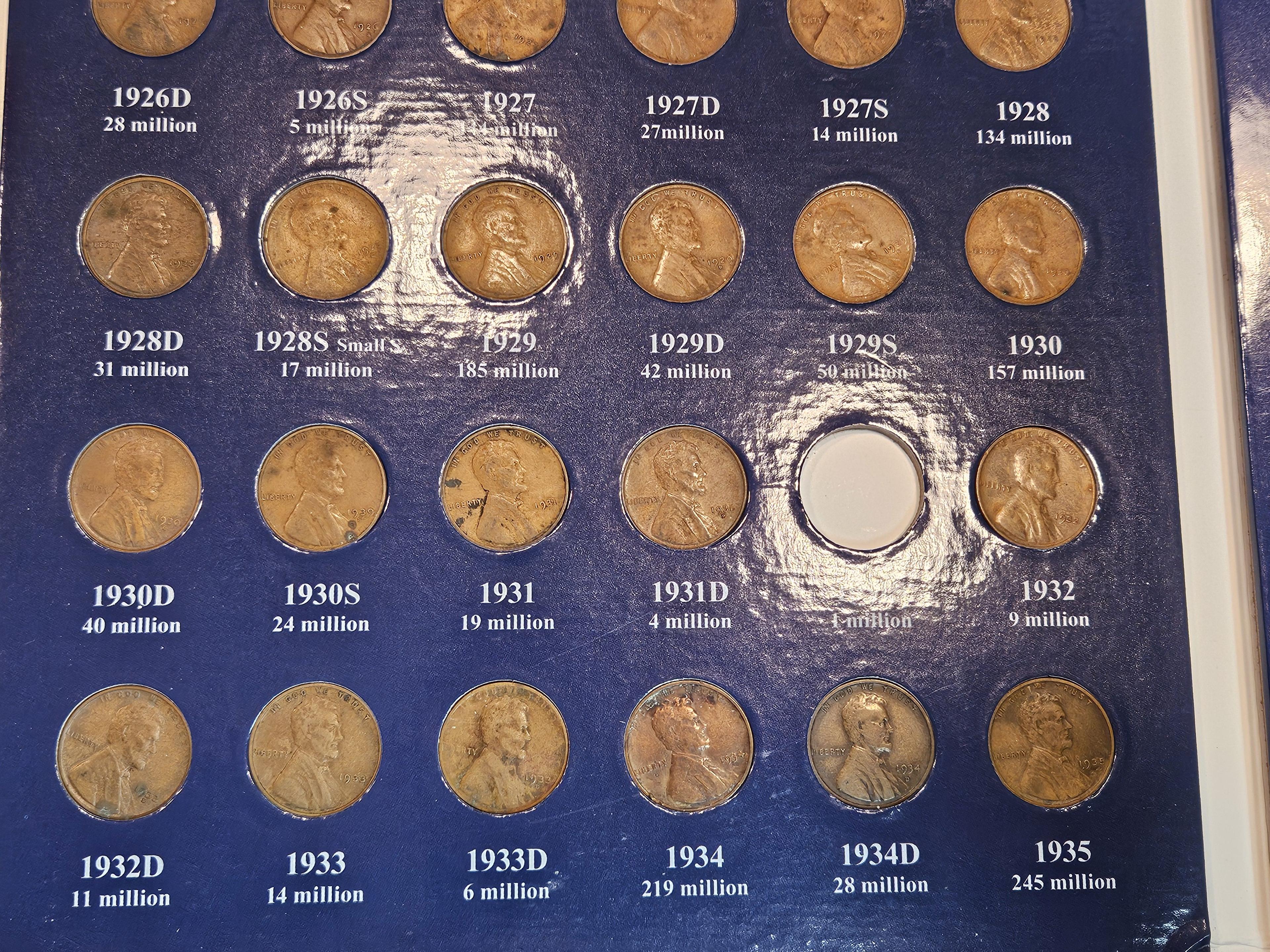 Mostly Full Lincoln Cent album 1909 through 1958-D